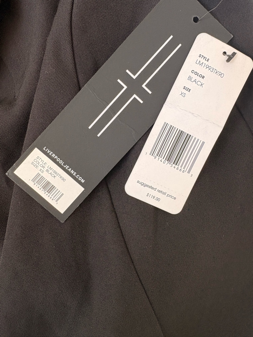 NWT Liverpool Los Angeles Embellished Boyfriend Blazer - Black - XS - Picture 15 of 15